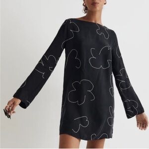 Madewell Flower Print Mini Shift Dress